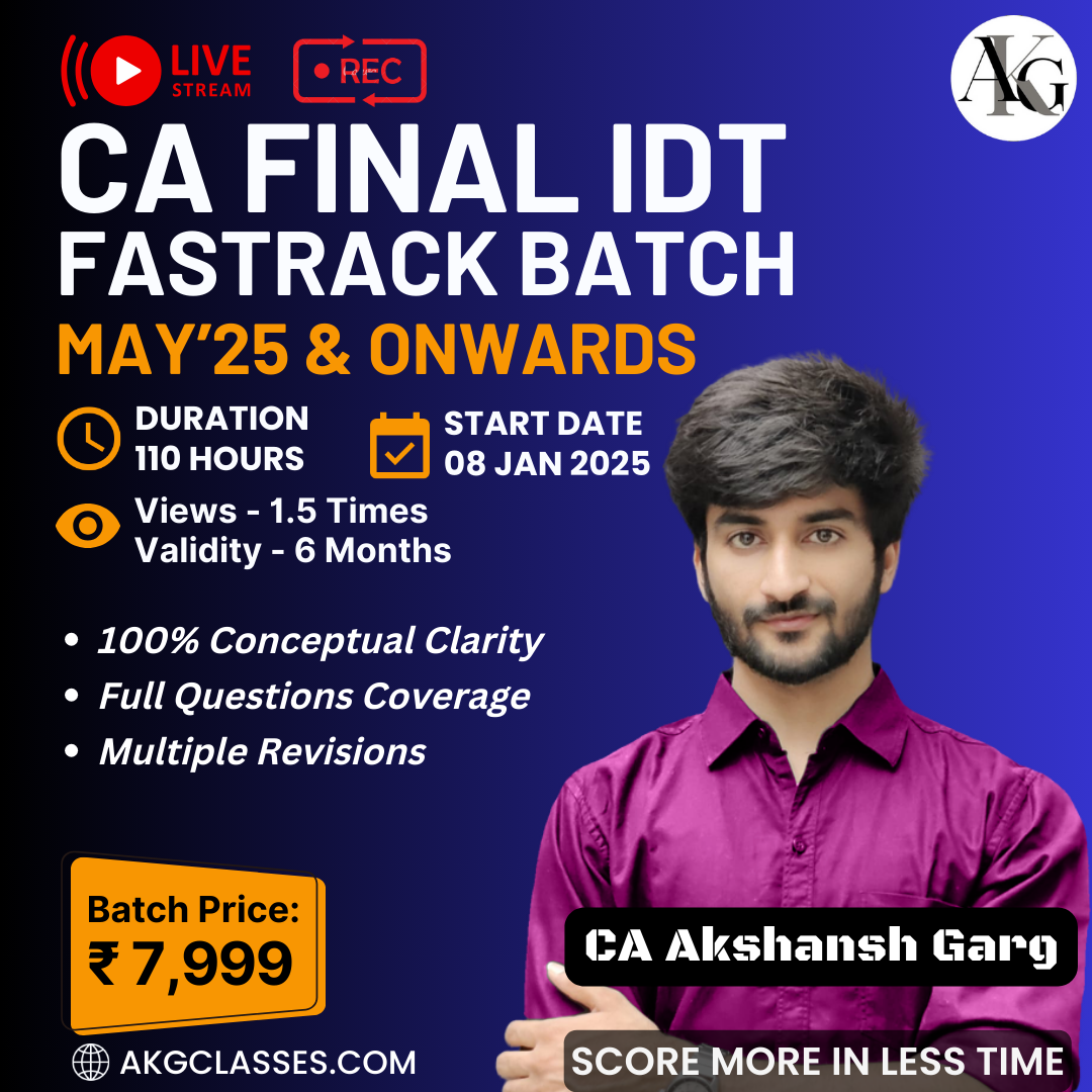 IDT Fastrack Batch For May'25 & Onwards (Recorded Batch)